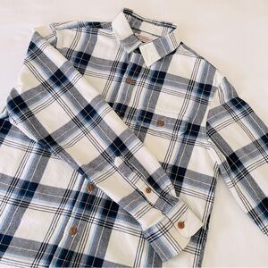 Old Navy, Vintage Flannels, Size Small, Blue/Navy/White Plaid